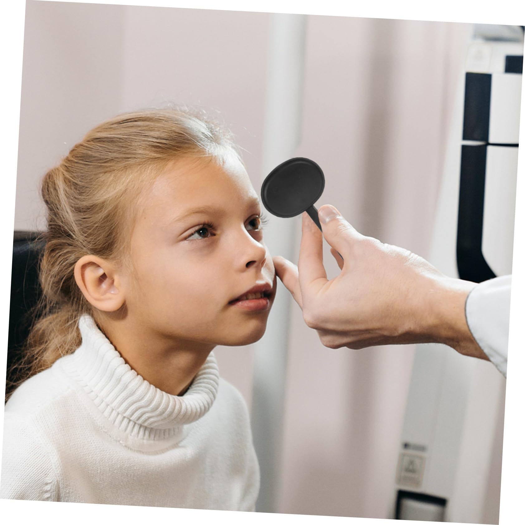 NOLITOY 1 Set Blindfold Vision Test Tool Eye Exam Devices Eye Mask Plastic Eye Test Kit Occluder Block Plate Handheld Optometry Tool Medical Light Box Eye Shield Abs