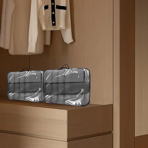 Miniatura 8 de 10 cubos grandes de embalaje de viaje transparentes, bolsas de almacenamiento de vinilo con cremallera, organizador de PVC transparente, bolsa