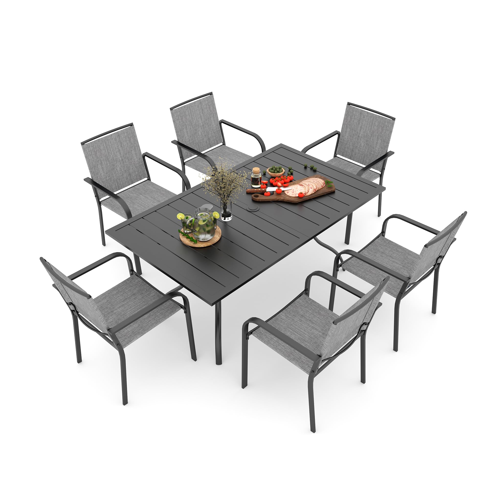 Anmutig 7-Piece Outdoor Patio Dining Set