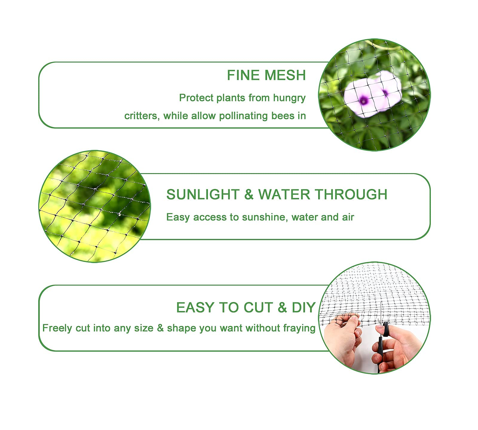 Bird Net Length Snapklik.com : Garden Netting, 7 X 100ft Heavy Duty Bird Netting For ...