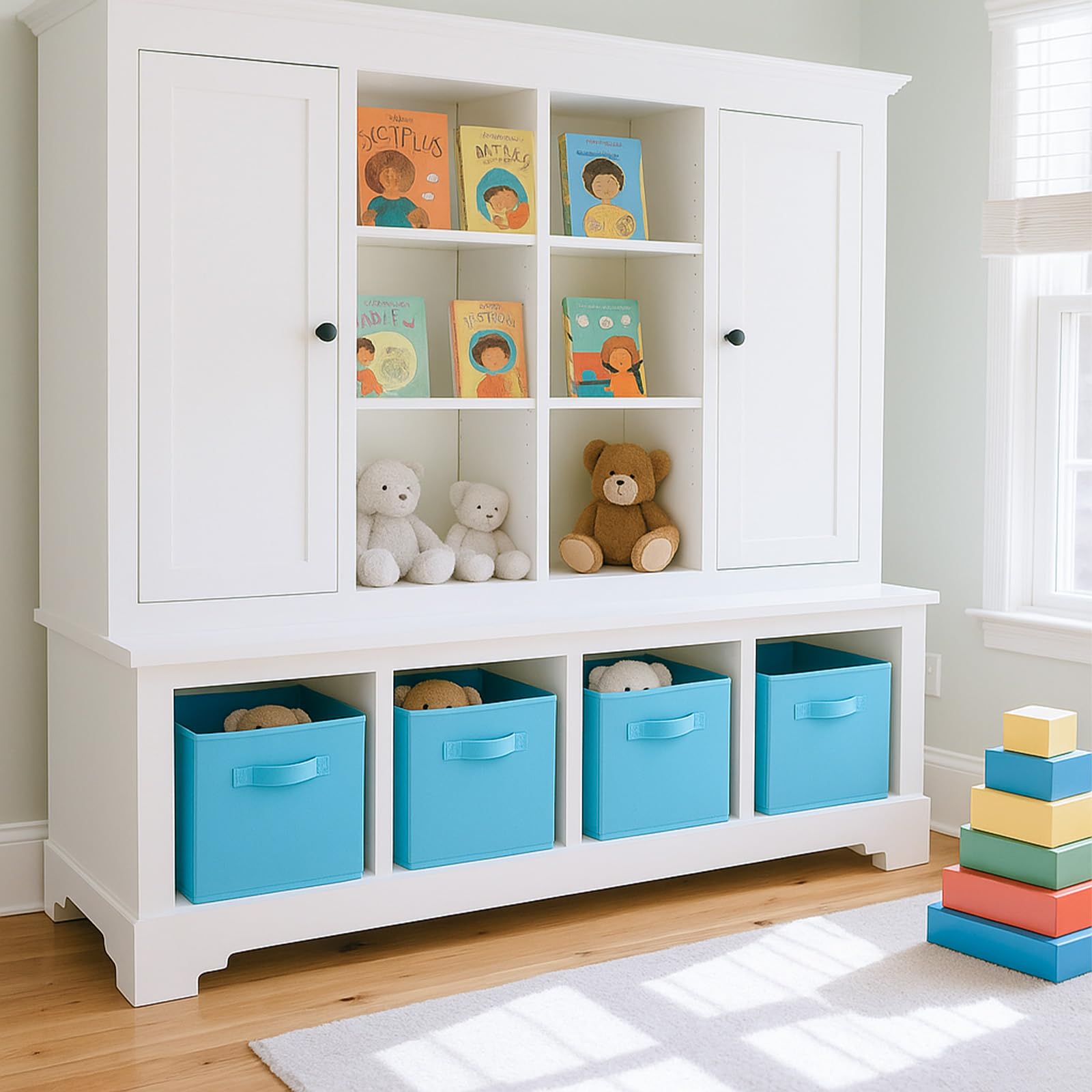 Pinkgarden Storage Box, Collapsible Fabric Storage Cube with Handles for Home Kids Room - Image 3