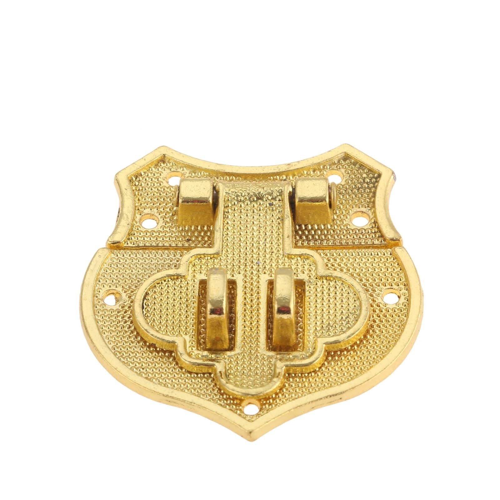 5Pcs 38 * 38mm Bronze/Gold Box Hasp Lock Catch Latches for Jewelry Suitcase Buckle Clasp Antique Padlock Furniture Hardware(Gold)