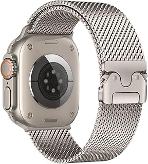 CONSTRAIN - Apple Watch Ultra 1/2/3 49mm ile Uyumlu Kordon Titanyum Kelebek Klipsli Milano Loop 121