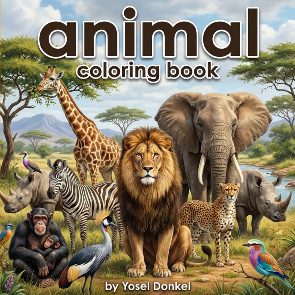 Animal Coloring Book: Cute and Easy Animal Coloring Pages for Relaxation, Creativity, and Fun