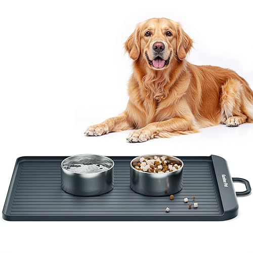 Gardner Pet Silicone Dog Food Water Mat for Floors Waterproof