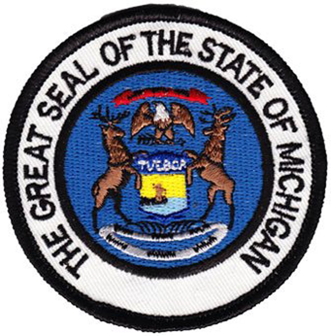 Michigan - 3 in Round State Seal Patch