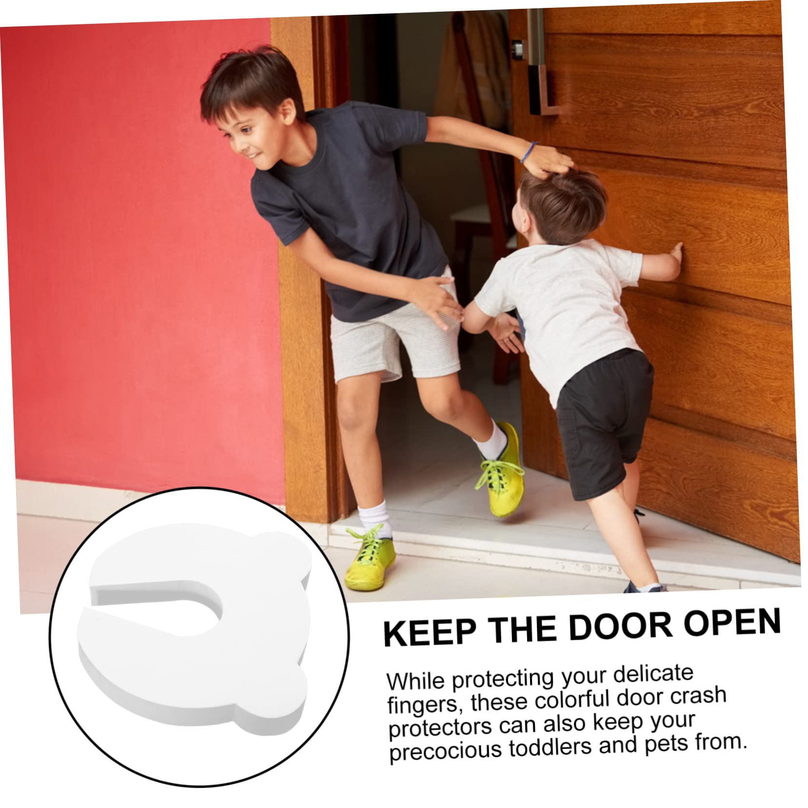 Toyvian 3 Set di Protezione per Porta per Bambini Fermaporta di Sicurezza per Bambini Protezione Anti-pizzicamento Protezione per Porte Anti- Protezione da Parete 6 Pezzi*3