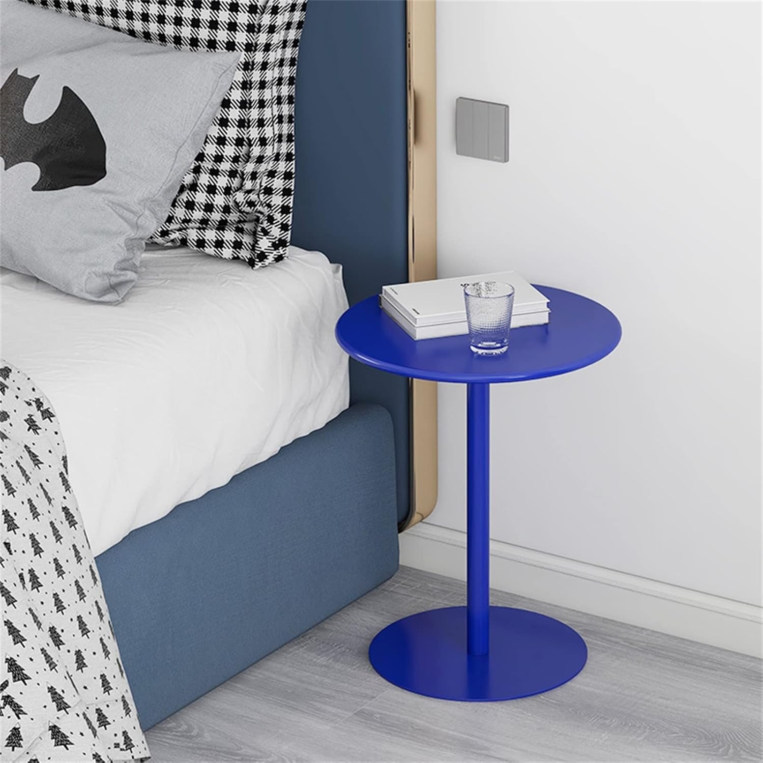 Classic Bistro Pub Furniture- Accent Round Bar Table, Metal Cocktail Bistro Table, Indoor/Outdoor Restaurant Pub End Side Table, Sofa Coffee Table for Living Room, Balcony, Patio, More Colors ( Color