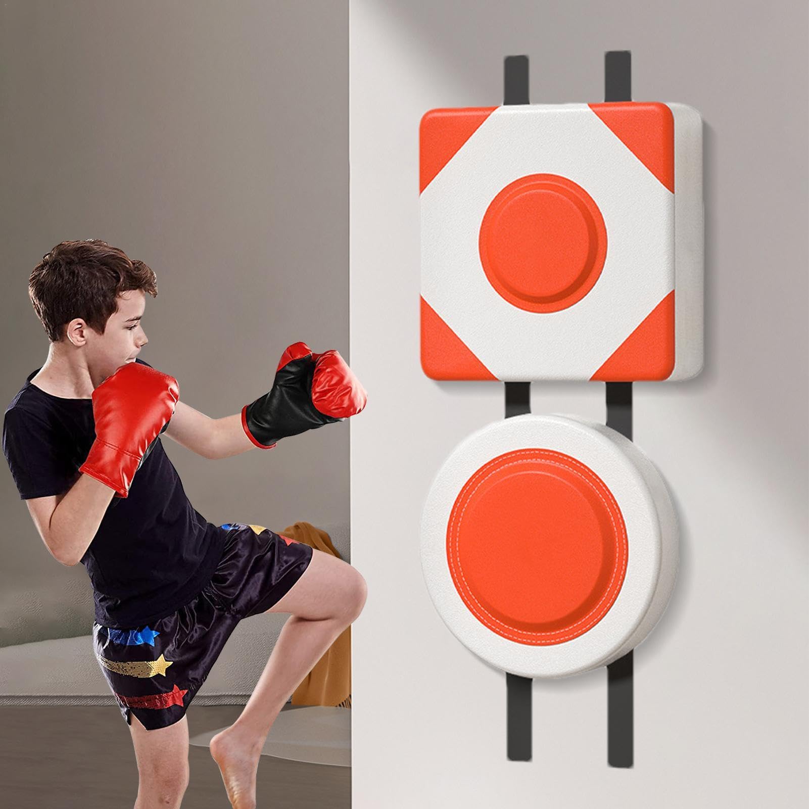 Lyrlody Cible Murale D'Entraînement De Boxe En PU, Tapis De Frappe Mural, Équipement De Boxe