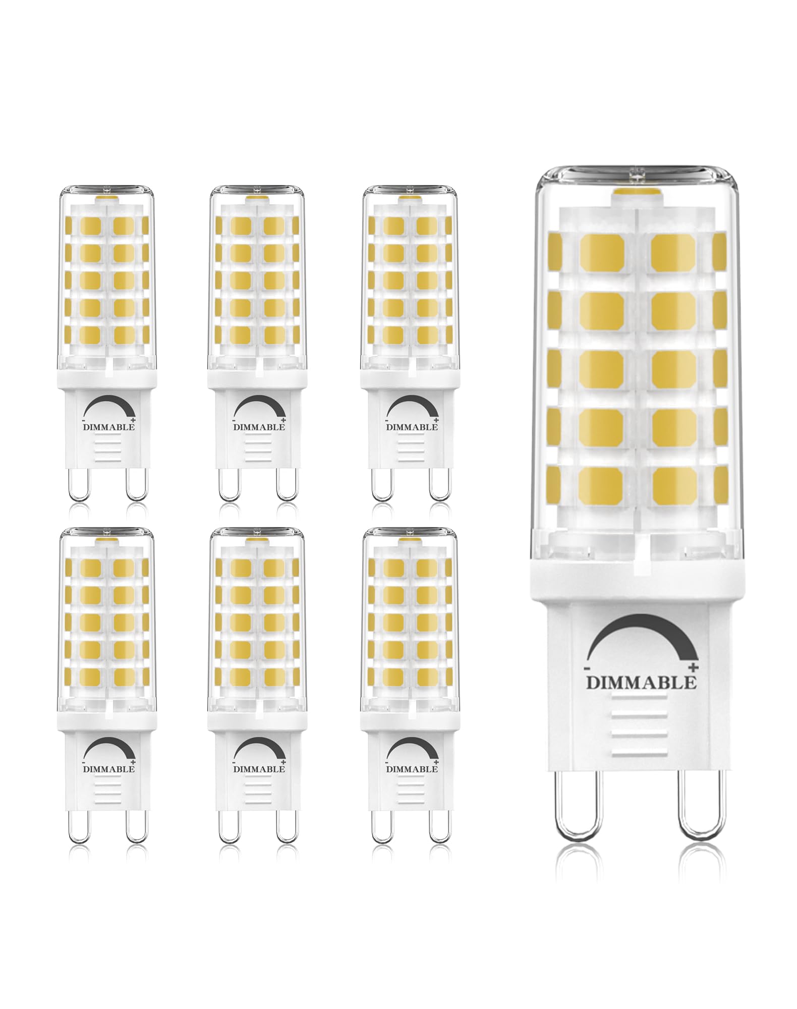AGELCK G9 LED Bulbs Dimmable Cool White 6000K, 3W Equivalent to 40W Halogen Bulb, AC 220-240V, No Flicker Energy Saving G9 Light Bulbs for Home Lighting Decor 6 Pack [Energy Class A]