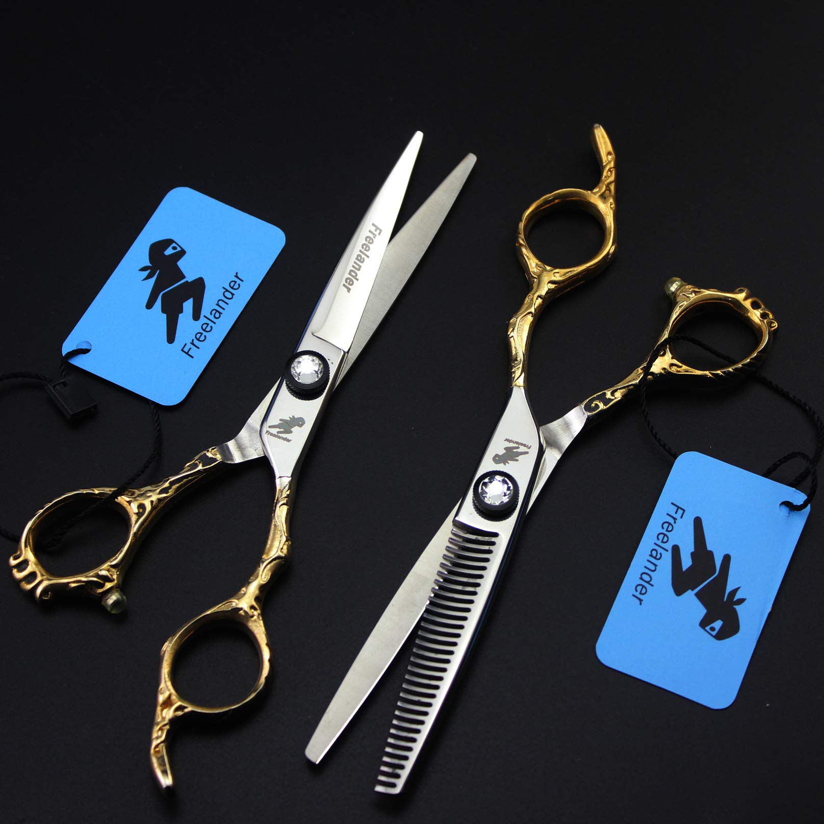 Mens Womens Friseur-Schere-Set, Edelstahl-Friseur-Schere, Licht und scharf, für Friseur, Verdünnung, Hausgebrauch, Salon (6,0 Zoll 17 cm)