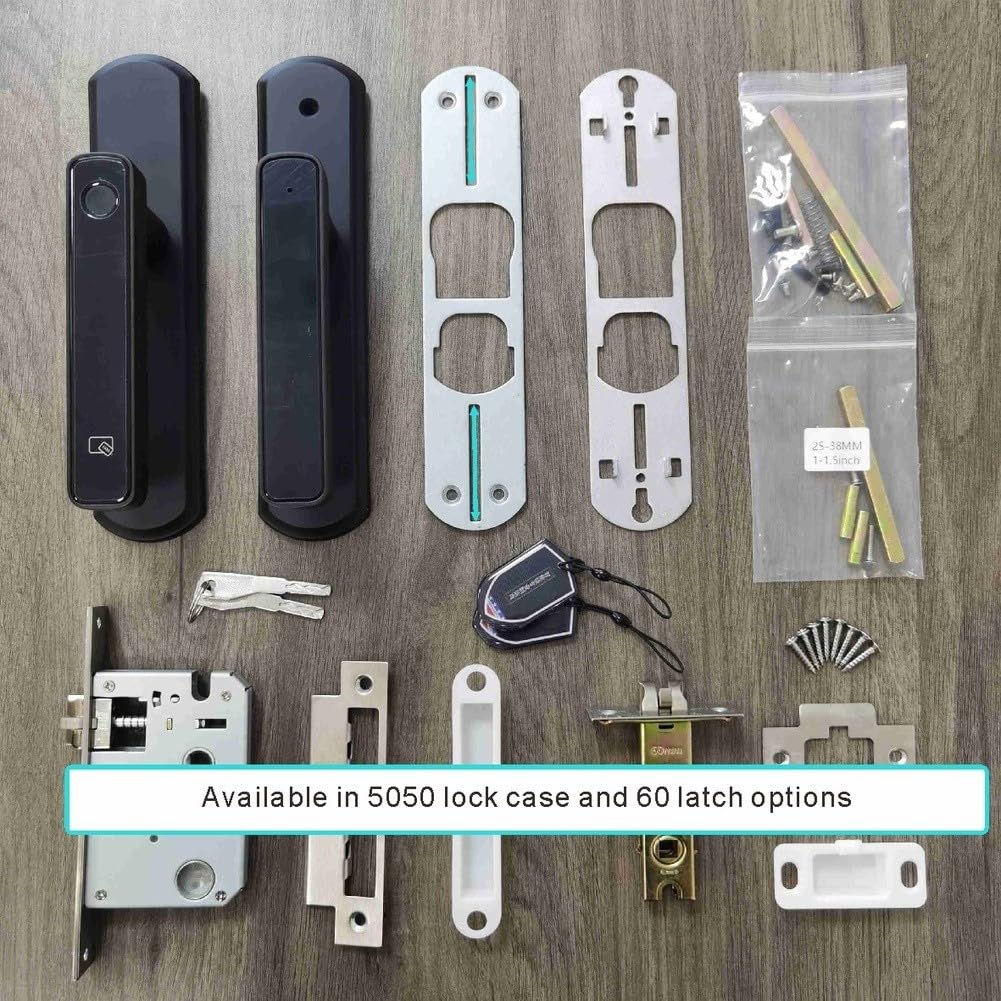 Serrure de porte intelligente à empreintes digitales, serrure de porte d'entrée biométrique sans clé avec application pour carte clavier sans fil TUYA, mot de passe pour chambre à coucher, hôtel