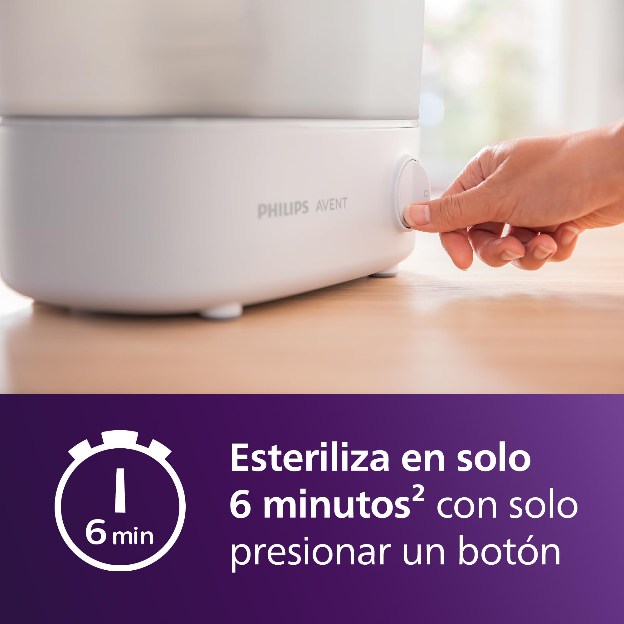 Philips Avent Esterilizador De Botellas Eléctrico A Vapor Para Hasta 6 Biberones, Tetinas Y Accesorios, Diseño Modular, Color Blanco SCF291/00