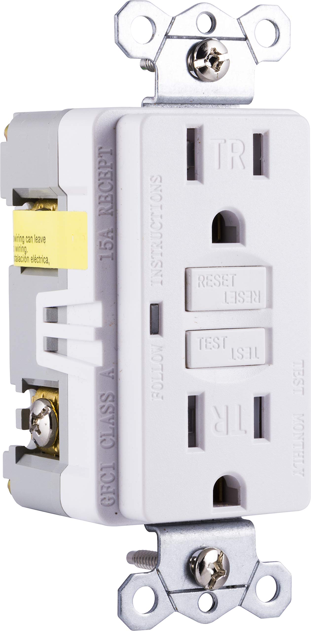 GE 15A GFCI Receptacle, Tamper Resistant, UL Listed