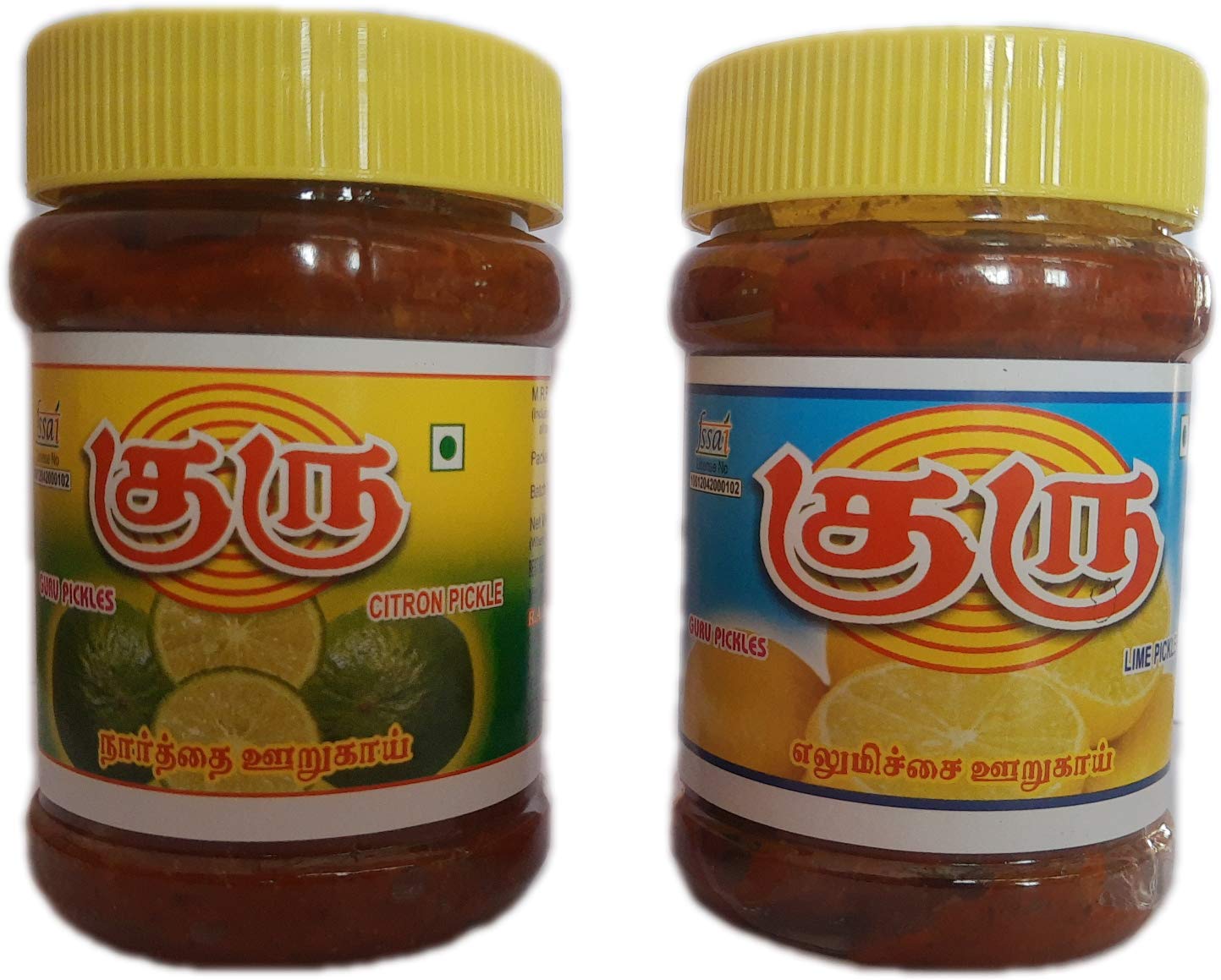 GURU Pickles Combo of Citron Pickle & Lime Pickle (300g+300g