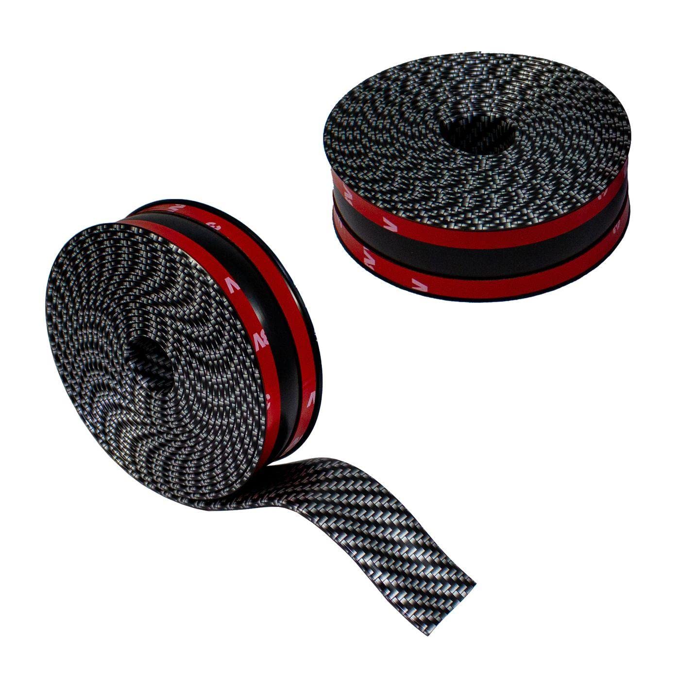 Striscia protettiva Auto Carbonio 3cm x 3m Effetto 3D Gomma Protezione bordi