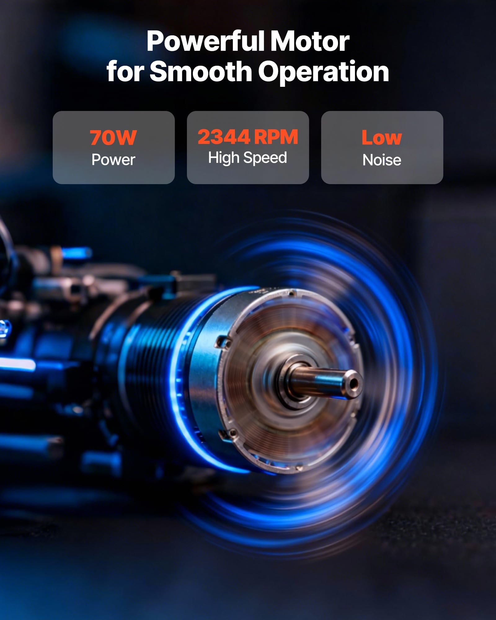 VEVOR Ventilatore di Scarico da 304 mm, Ventilatore di Sfiato a Parete ad Alta Velocità da 1558 CFM con Controllo della Velocità, Basso Consumo da 70 W, per Soffitta, Garage, Cantina, Officina - 5