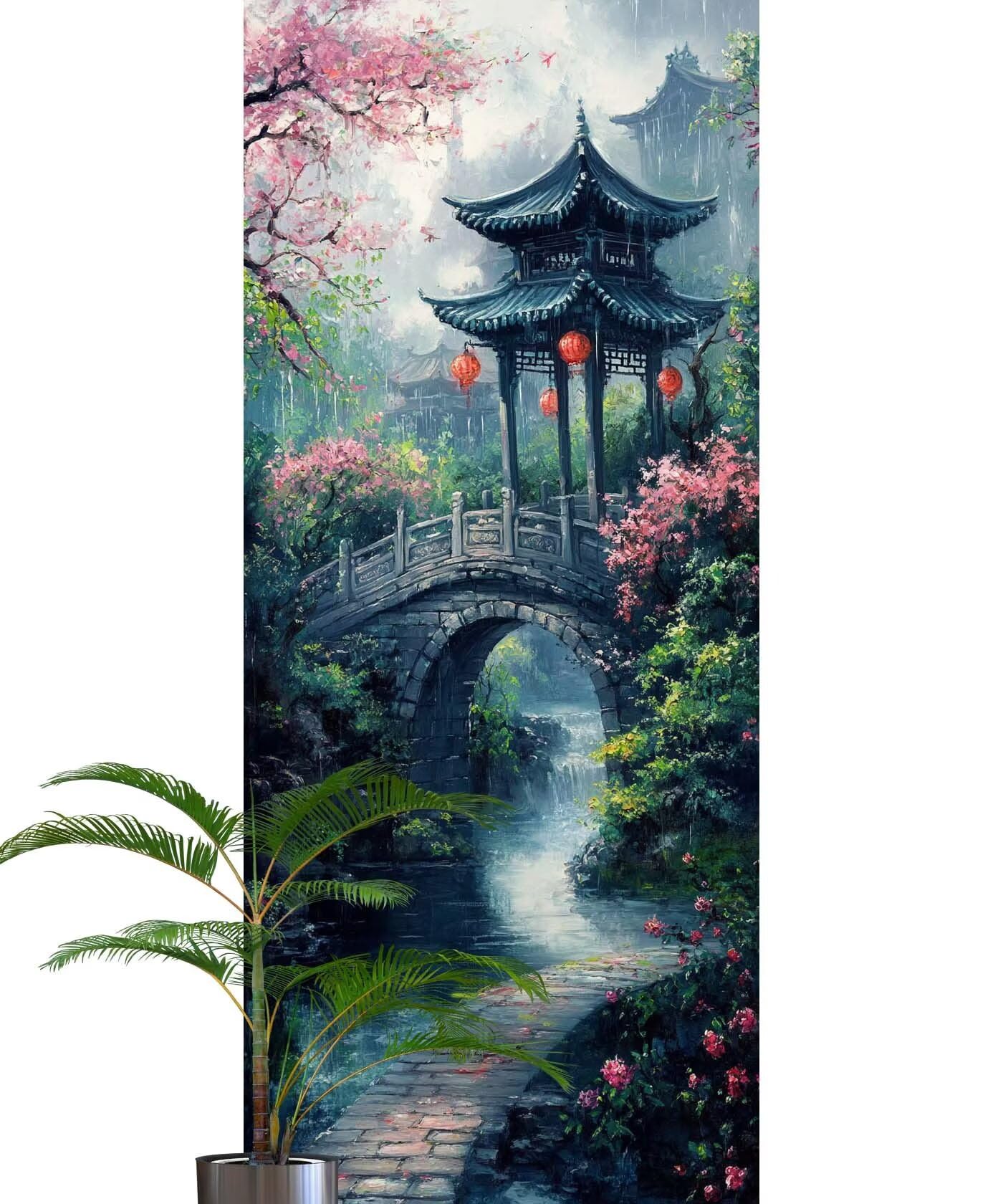 Diament Malarstwo Krajobraz Diament Malarstwo Dorosły Duży Format 100x300cm Ogród Haft Diamentowy Pełny Zestaw, 5D Aktywność Ręczna Dorosły Diament Malarstwo Rhinestone Ścieg krzyżykowy, Dekoracje