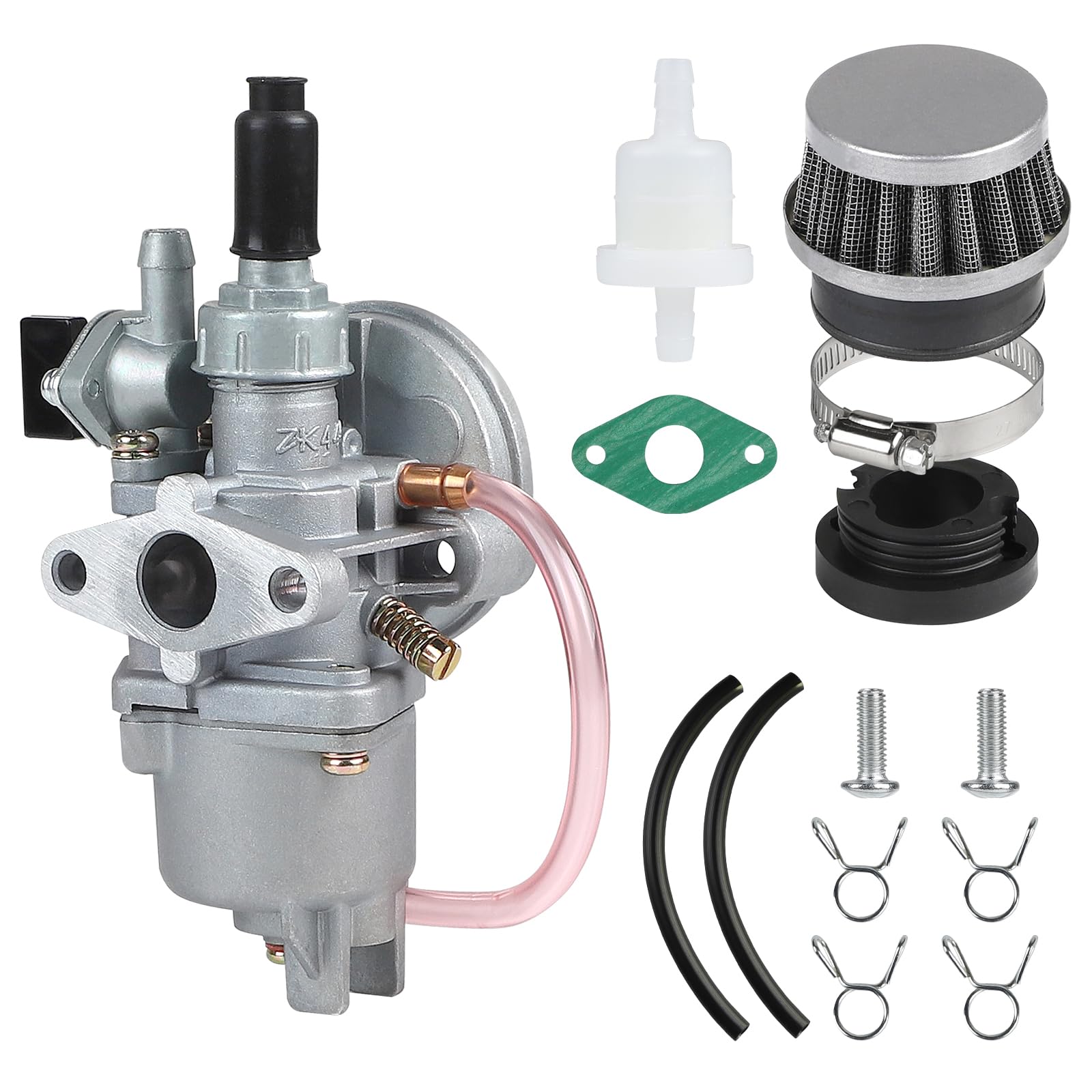 EFUTURETIME 49cc Vergaser Satz mit Luftfilter für 2-Takt 47cc-49cc Mini-Motorräder 13mm Vergaser Ersatzteile für Mini-Dirtbike Pocket Bike Motorrad Kinder