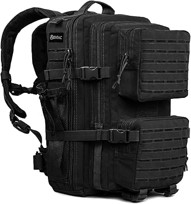 Military Tactical Large Army Recon Utility Pack MOLLE Outdoor Backpack for Hiking, Camping, Hunting, Survival - Black