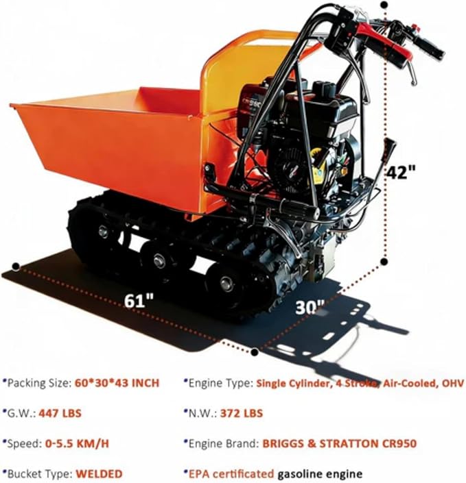 Carretilla a Gas 660 lbs Chery Industrial Acero Naranja miniatura 3