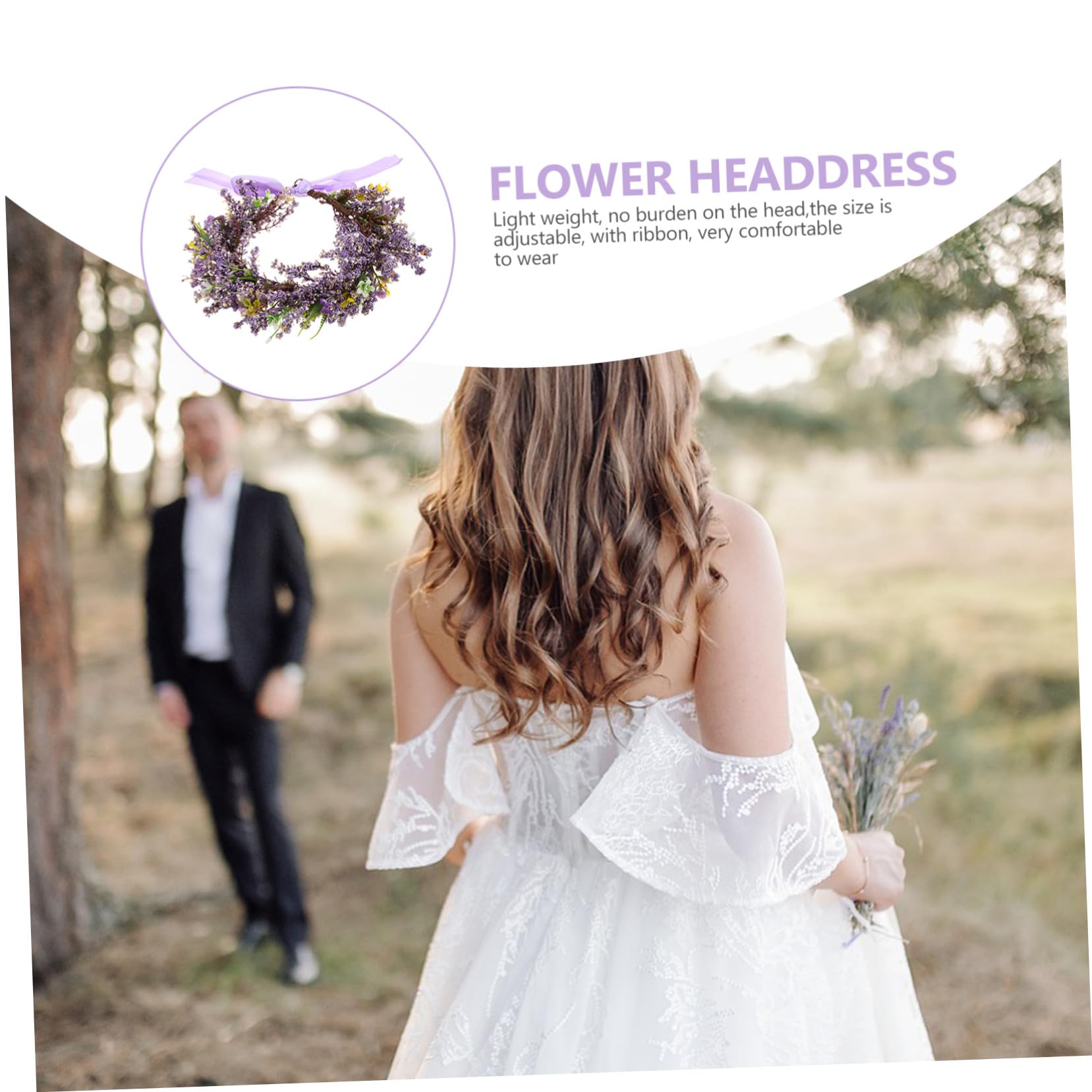 VICASKY 4 Stück Braut Blumenkranz Stirnband Leicht Komfortabel Lebensechte Hochzeitskopfbedeckung Vielseitig für Hochzeit Party Fotoshootings Zarter Haarschmuck für Damen Mädchen