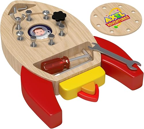 Montessori - Juego de destornilladores - Juguete de tuercas y pernos para niños pequeños, incluye 3 herramientas motoras finas, 7 tornillos y bolsa