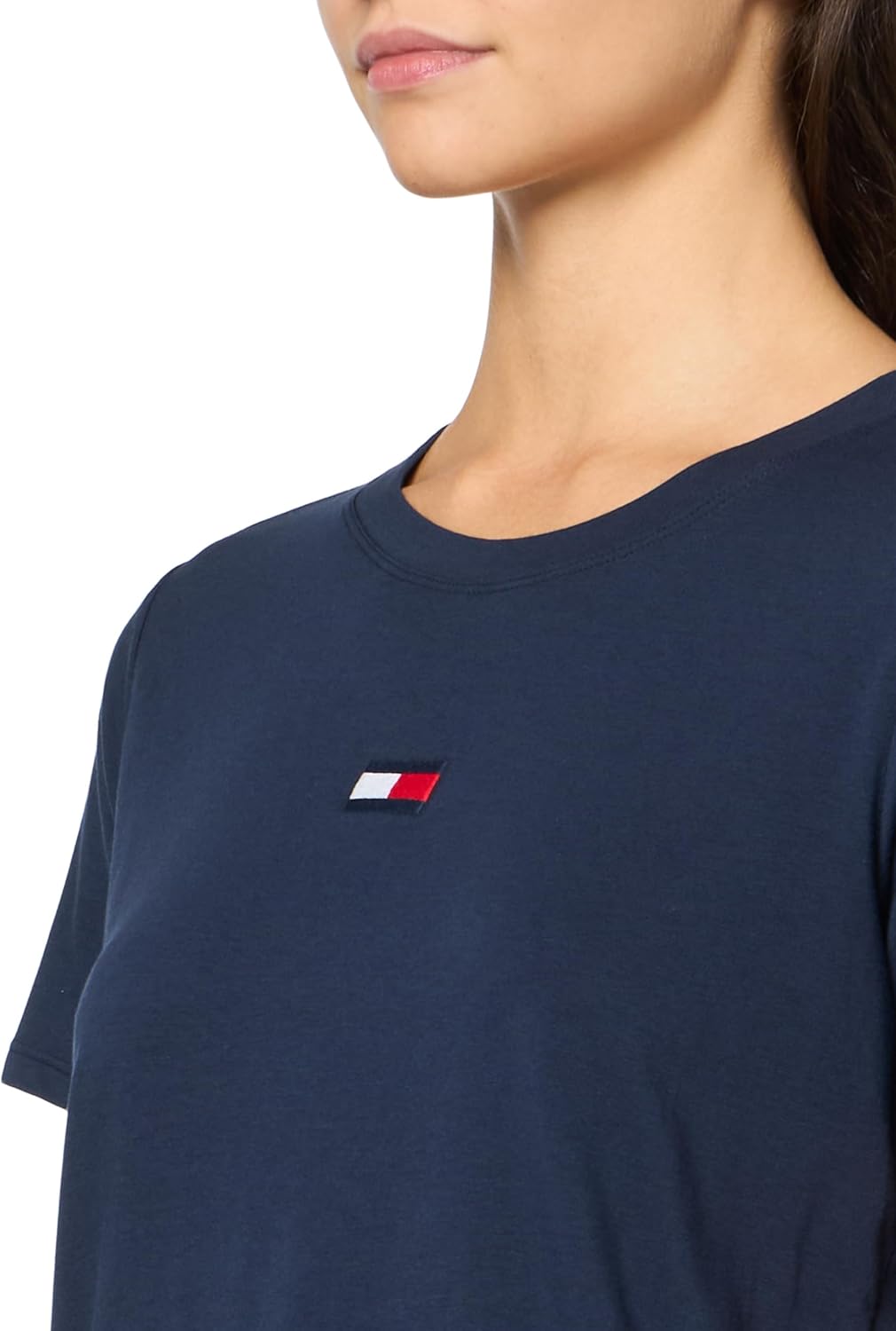 Tommy Hilfiger Womens Embroidered Logo Flag Short Sleeve T-Shirt - Image 3
