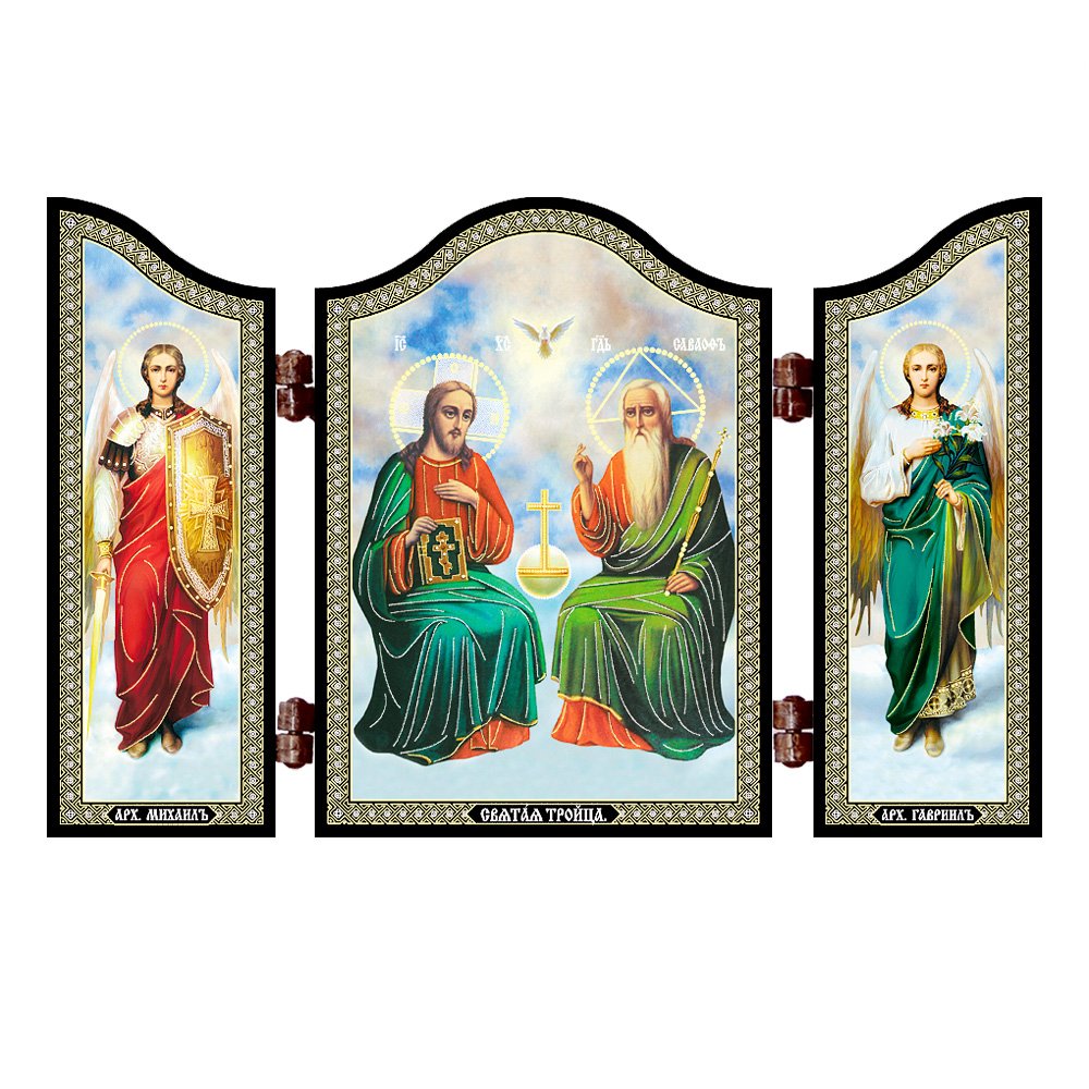 NKlausHoly Trinity Christian Icon Svjataja Troica travel altar 1410