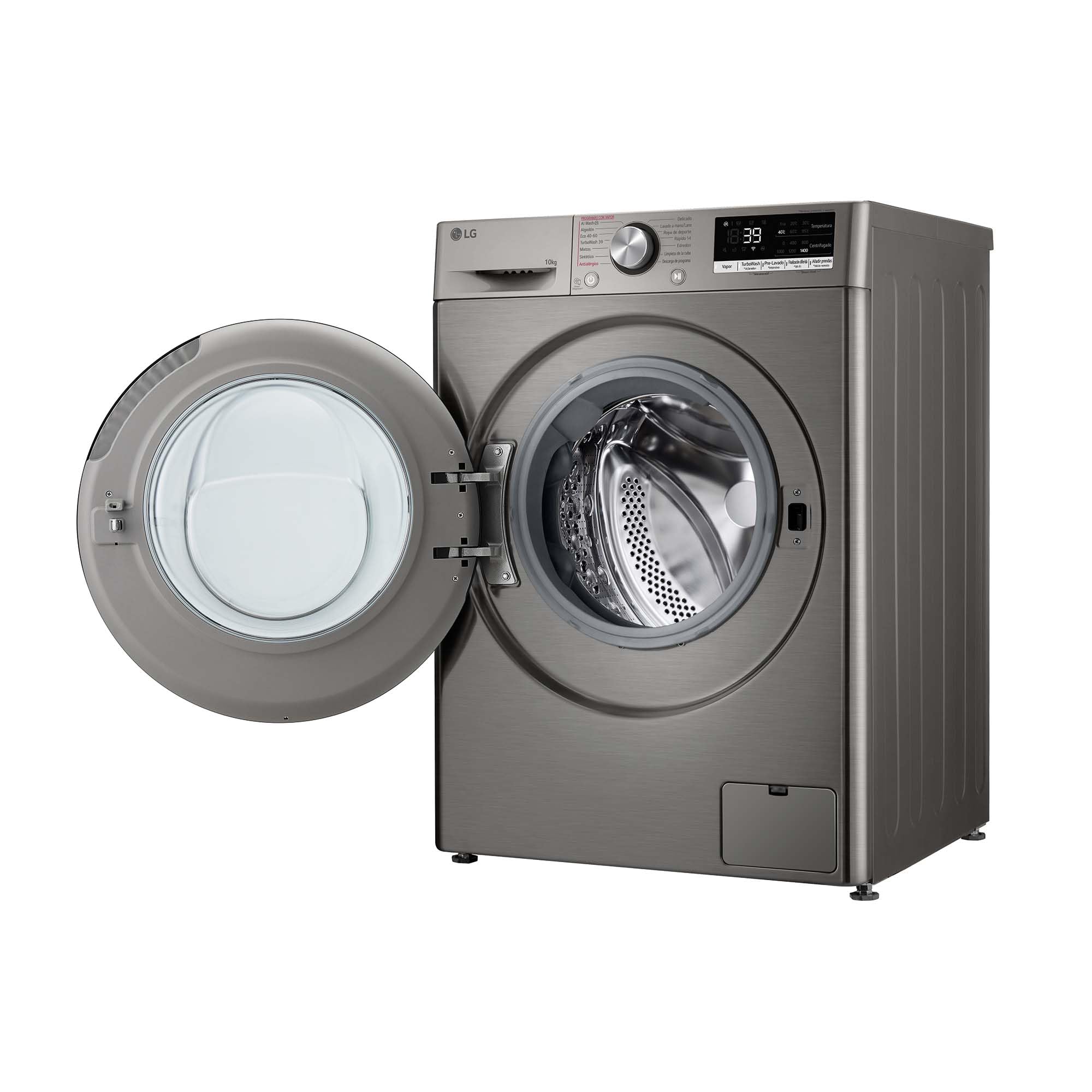 LG F4WR7010AGS - Lavadora Inteligente, 10kg, AI Direct Drive, 1400rpm, Carga Frontal, TurboWash 360º, Casificación A, Serie 700, Inox Grafito