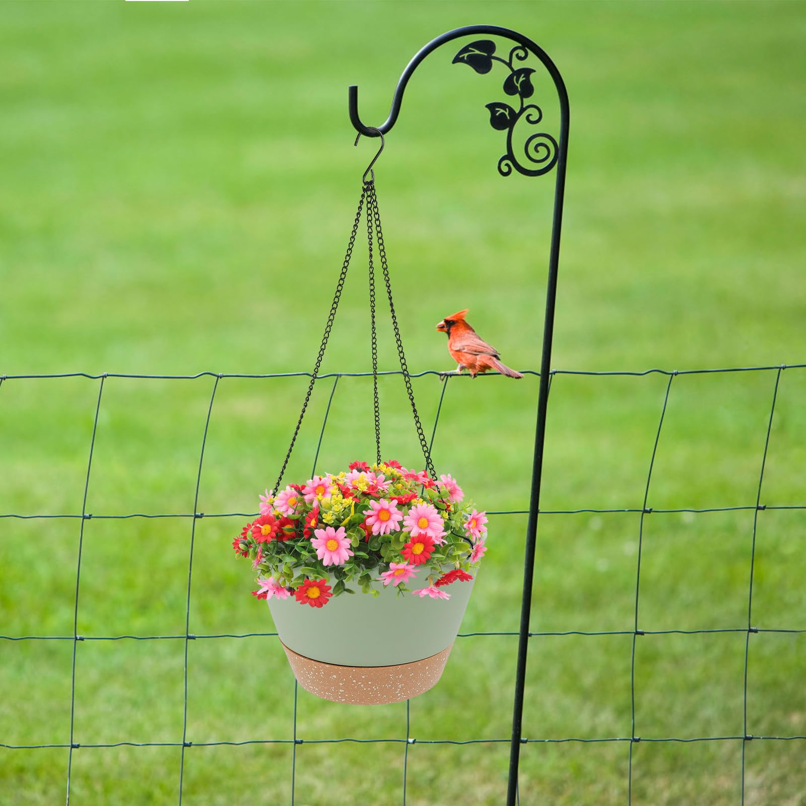 PACKOVE Pots de Fleurs Suspendus Support Suspendre Pratique Lot de 2 en Plastique pour Plantes, Jardinières Balcon Adaptées pour Extérieur