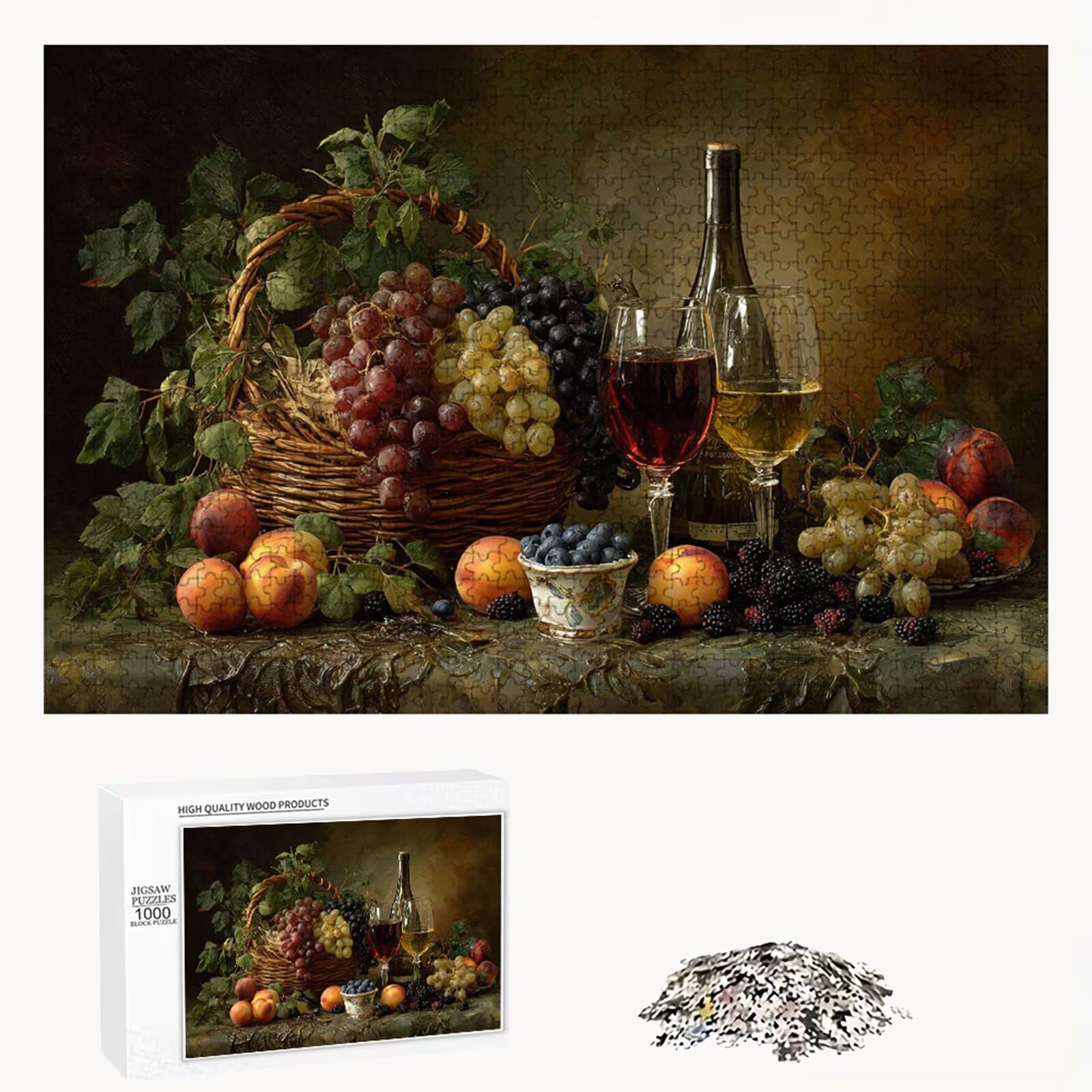 Puzzle 1200 Piezas Adultos Cocina & Espíritu, Rompecabezas con Letras Traseras y Póster, Pasatiempo Antiestrés, Decoración de Pared, Regalo Decorar Mujer Hombre 75 x 50 cm (14 Años +) P3#418