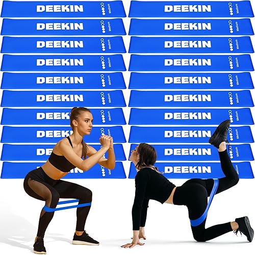 Deekin 20 bandas de resistencia, bandas de resistencia para ejercicio, equipo de ejercicio, banda elástica para mujeres y hombres, fitness en casa,