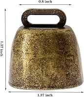 Vista 2 de Paquete de 4 campanas de cobre de pastoreo de vaca, caballo, oveja, accesorios antirrobo para mascotas, campana de animales de granja de ganado