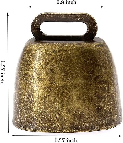 Miniatura 2 de Paquete de 4 campanas de cobre de pastoreo de vaca, caballo, oveja, accesorios antirrobo para mascotas, campana de animales de granja de ganado