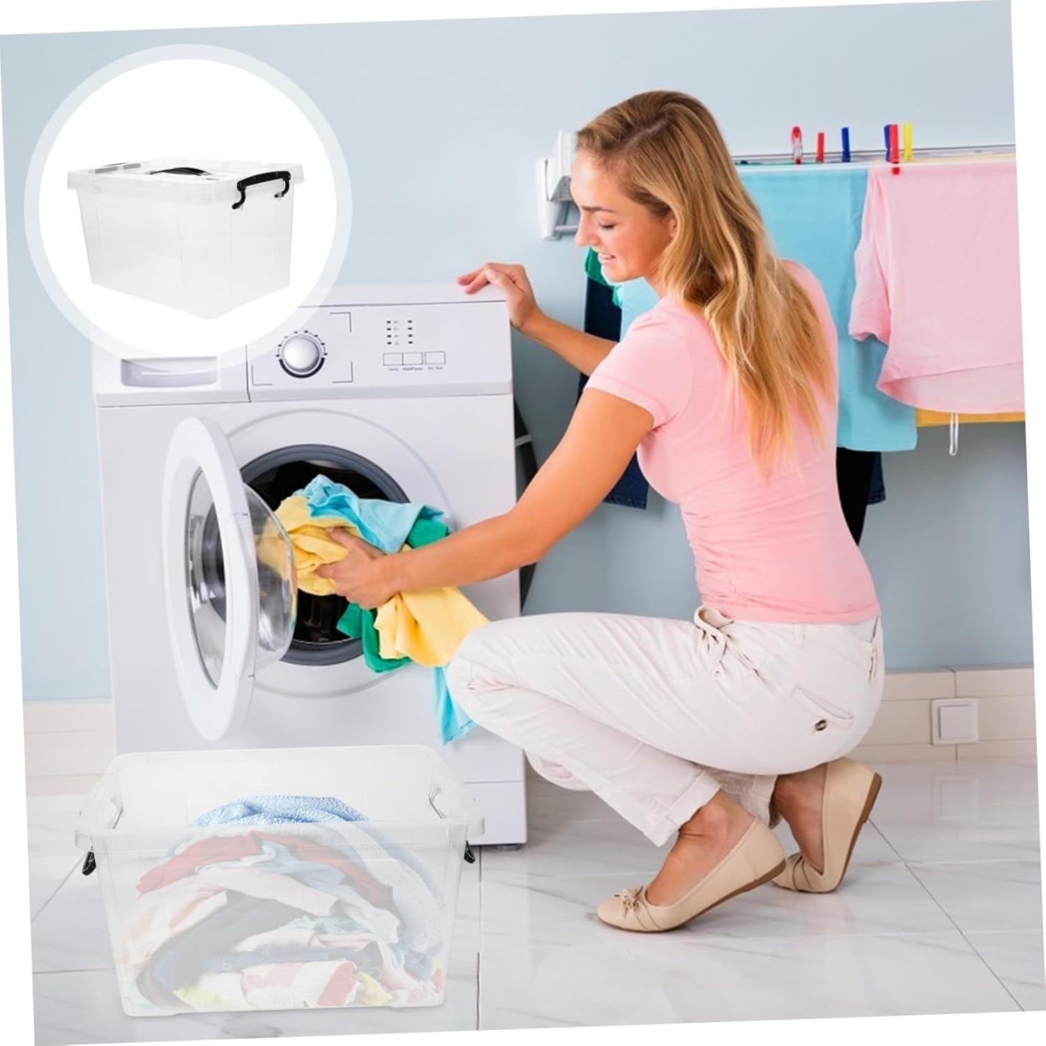 Plastic Storage Bin Lid 8 Inch Large Storage Bin Lids Perfect for Bedroom Dorm Rv Apartment Organization