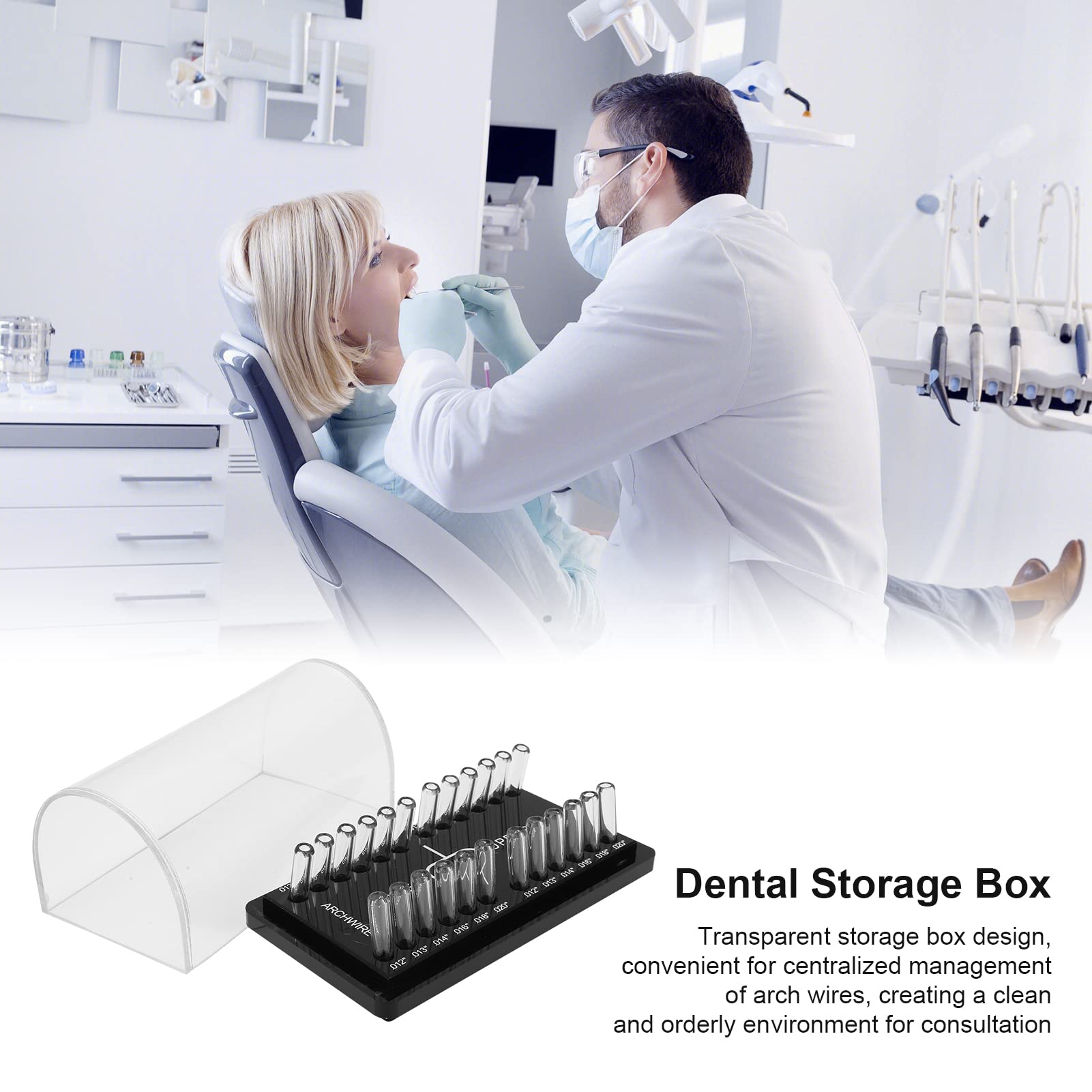 Topyond Boîte De Rangement De Fil d'arc, ABS, Support De Fil d'arc Orthodontique pour Matériaux Orthodontiques, Consommables Oraux pour Hôpital