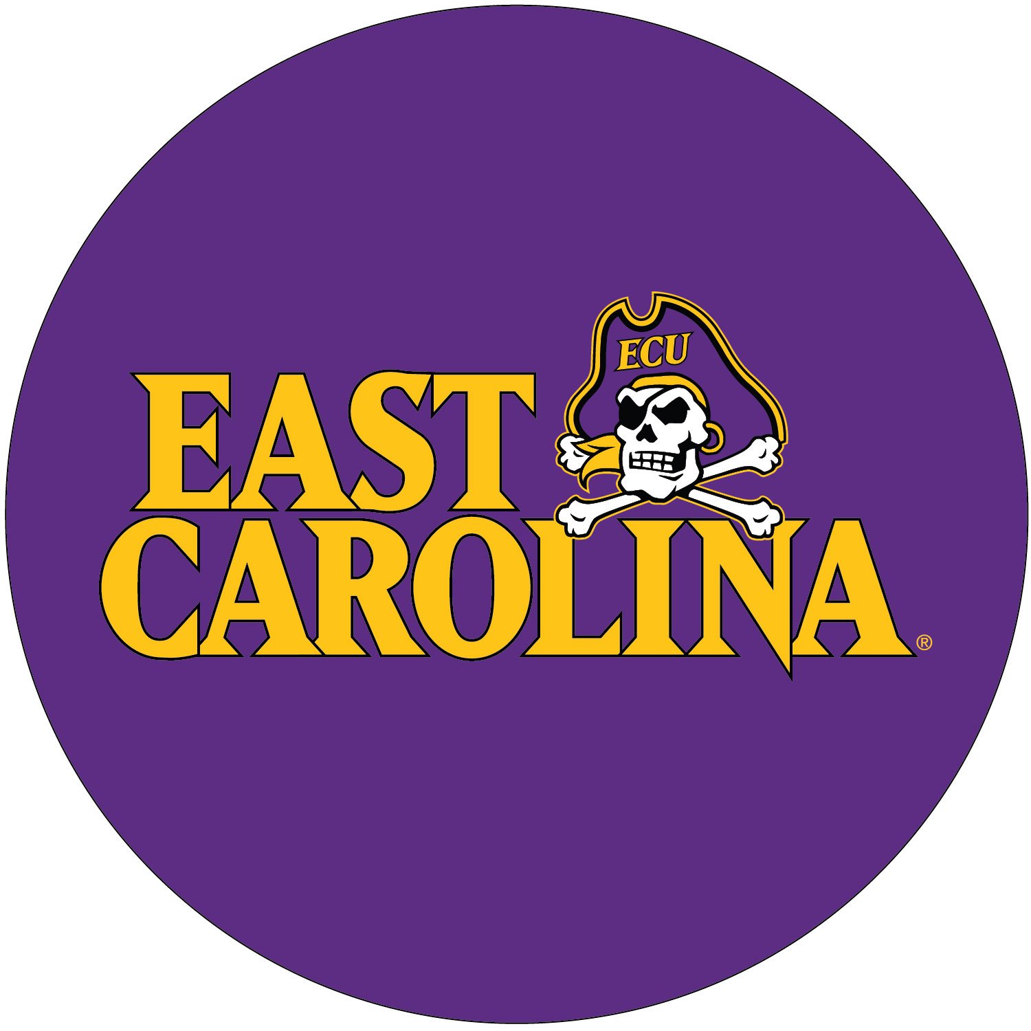 East Carolina Pirates 10 Inch Round Magnet Officially Licensed Collegiate Product