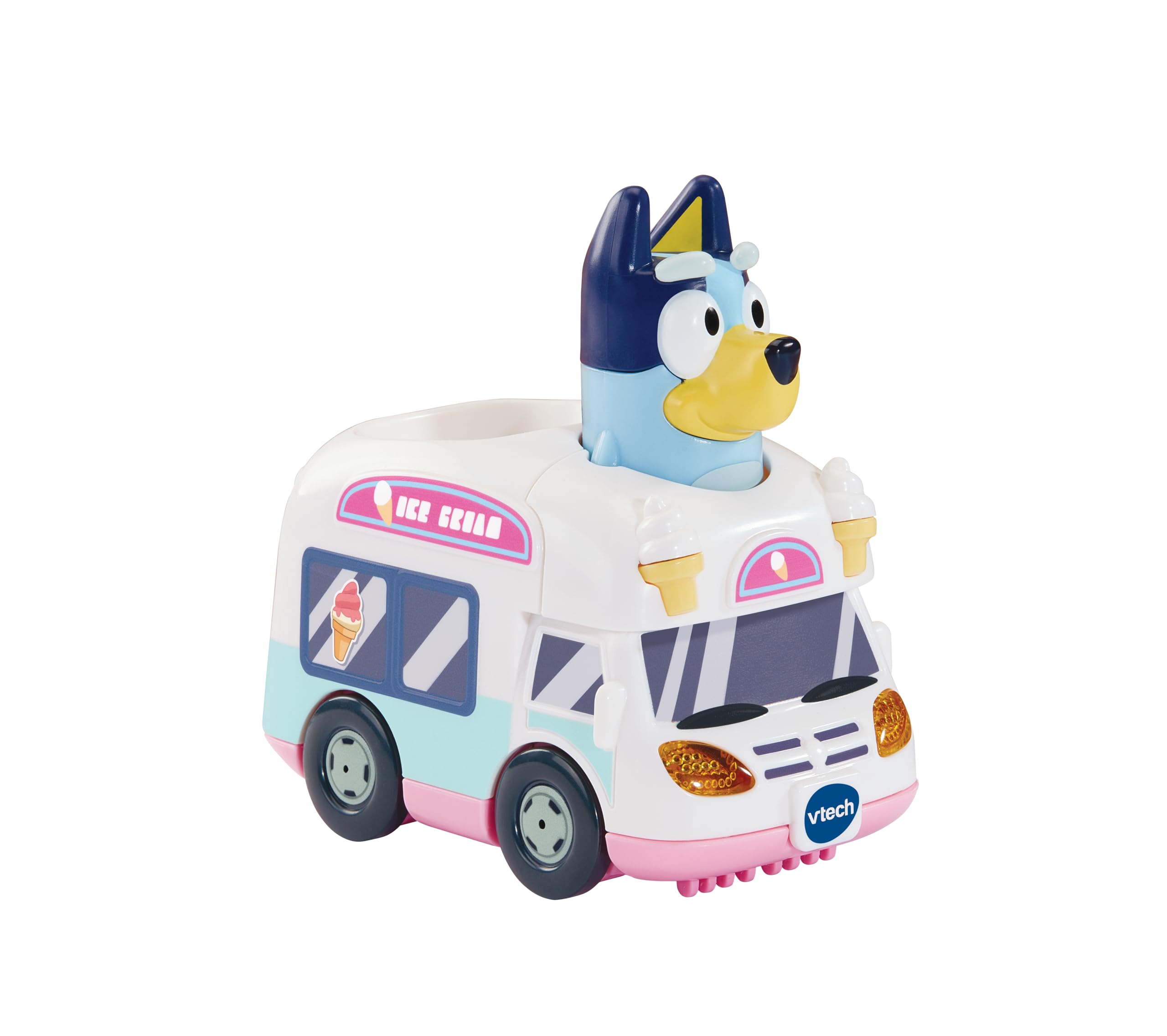 VTech Toot-Toot Drivers Bluey Ice Cream Truck, Interactive Toddler Toy for Pretend Play with Lights and Sounds, Bluey Toy Car, Suitable for Ages 12 Months, 2, 3, 4 Years Plus, English Version