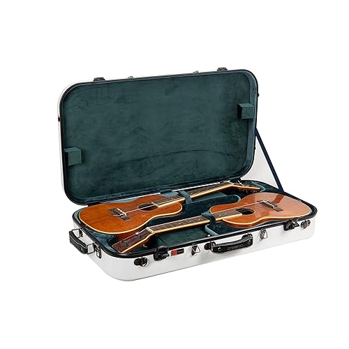 Miniatura 16 de Crossrock Estuche para ukelele de doble tenor, 100% pureza de fibra de vidrio con bloqueo TSA, rojo (CRF2020DTURD) Rojo -,Negro -,Azul