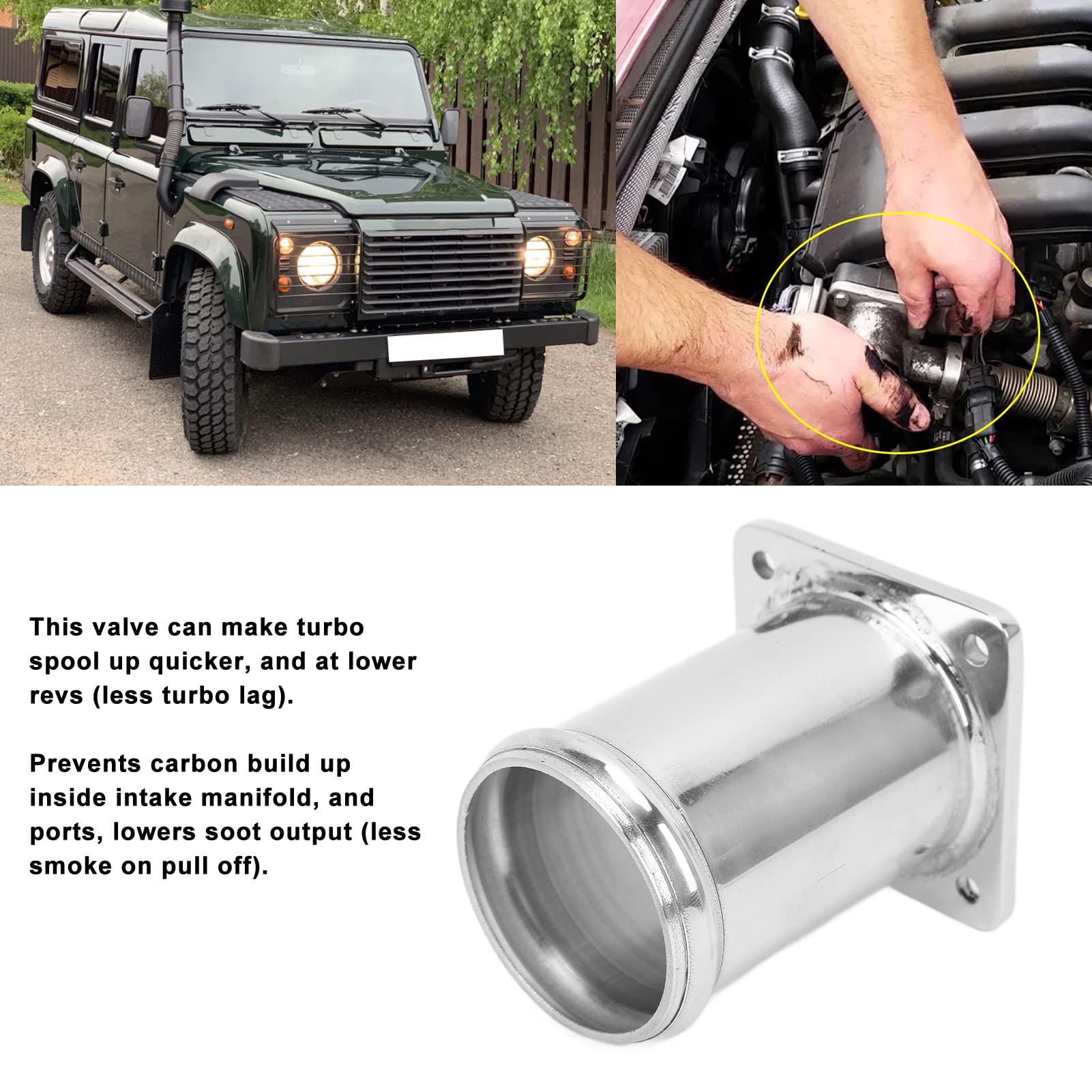 Vanne EGR du Moteur, Akozon Soupape de Recirculation des Gaz D'échappement Économie de Carburant Robuste en Métal Résistant à L'usure Remplacement pour TD5