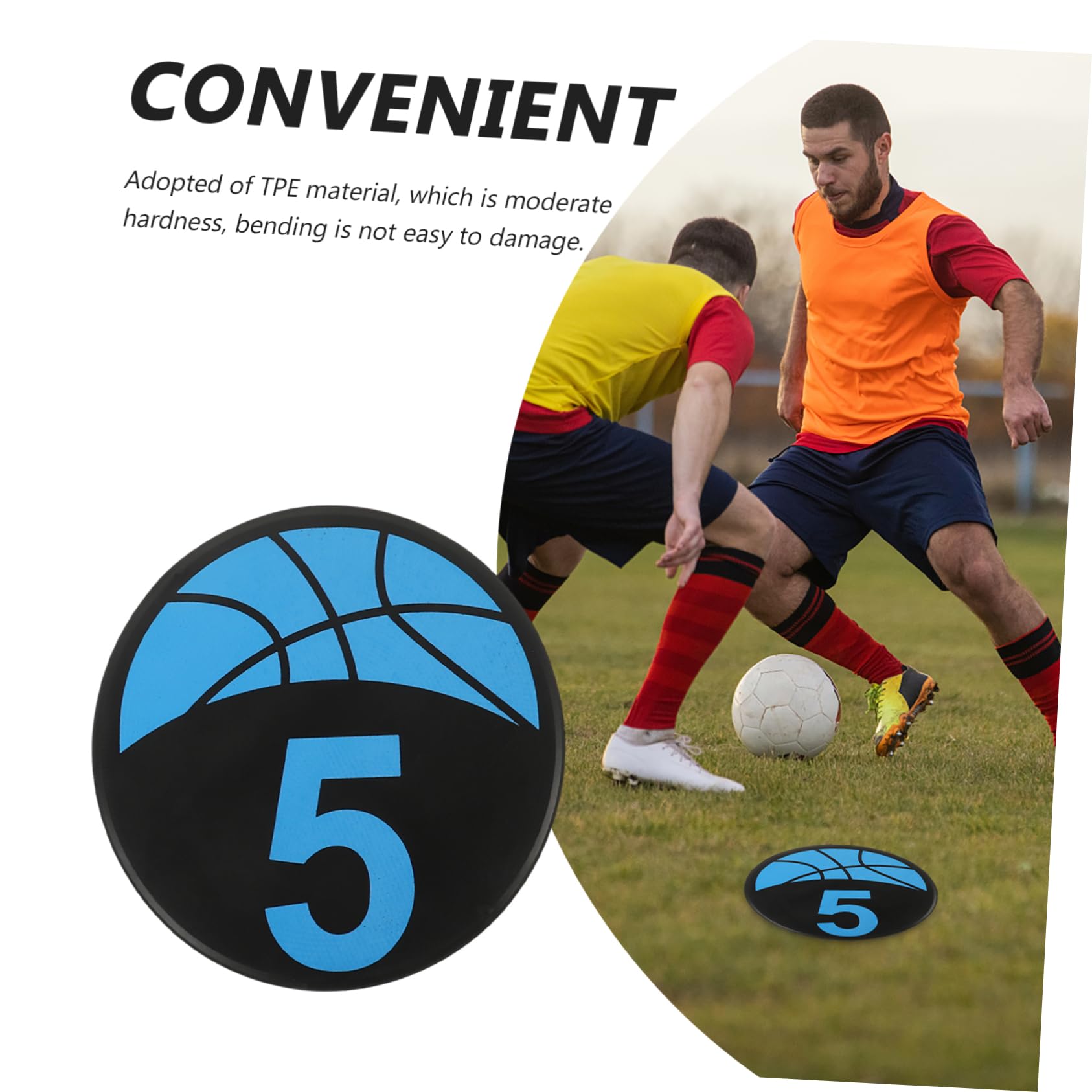 KICHOUSE Training Disk Set of 10 Football Sign Pads in Random Colors Training Equipment for Boys and Girls