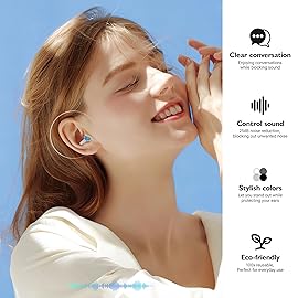 Softvox Airplane Ear Pressure Relief Ear Plugs with Cord, Prevent Ear-Pain & Noise Reduction, Plane Travel Essentials Pressure Equalizing Earbuds, 100x Reusable Comfy Earplugs for Adults Kids 12+