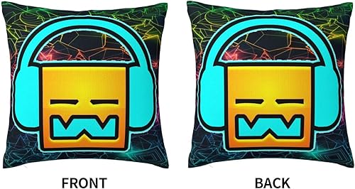 Miniatura 2 de NALCKA Geometry Anime Dash - Fundas de almohada decorativas de 18 x 18 pulgadas, funda cuadrada para sala de estar, dormitorio, sofá, coches