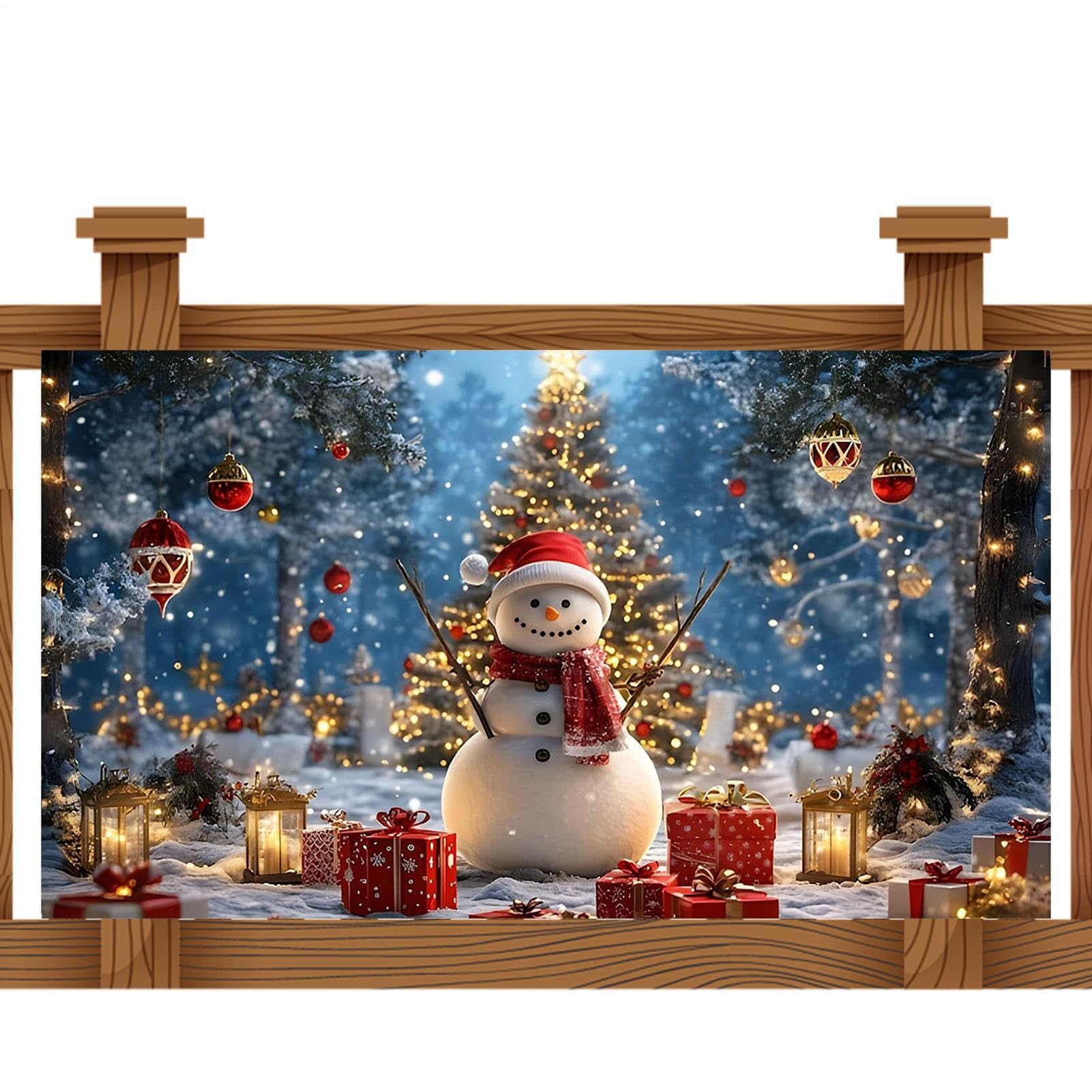 Bannière de Noël grand format pour habiller un grand mur extérieur