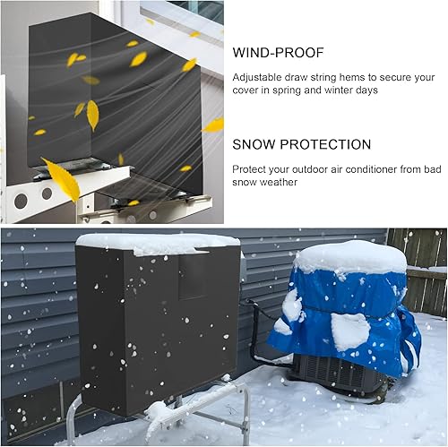 Miniatura 3 de Mini cubiertas divididas para aire acondicionado para unidades exteriores, cubierta de condensador de AC resistente al agua, protector de compresor
