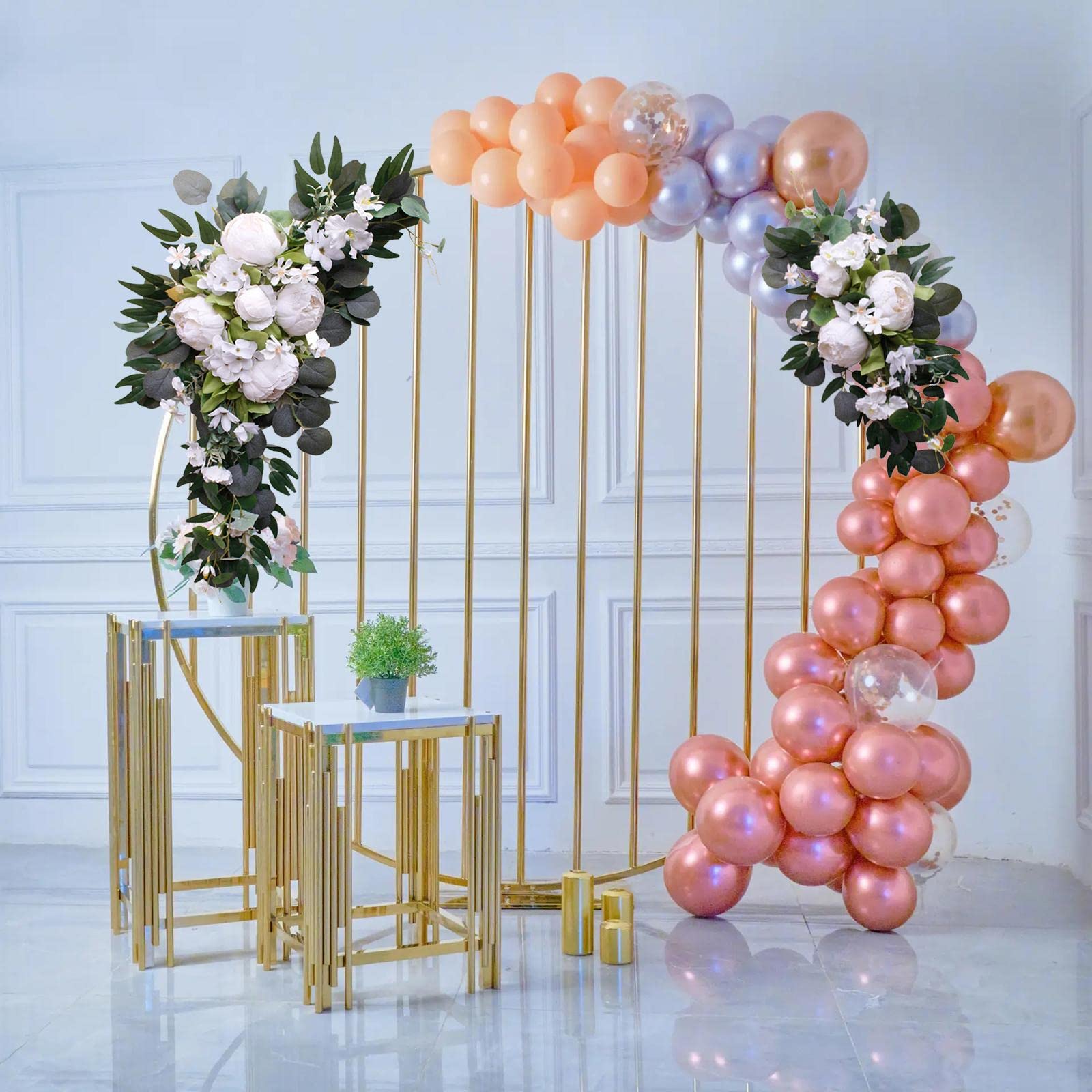 Set di Fiori Artificiali per Matrimoni, Decorazioni di Peonie di Seta per Cerimonie, Feste, Ghirlande Floreali Versatili Fatte a Mano, Bianco