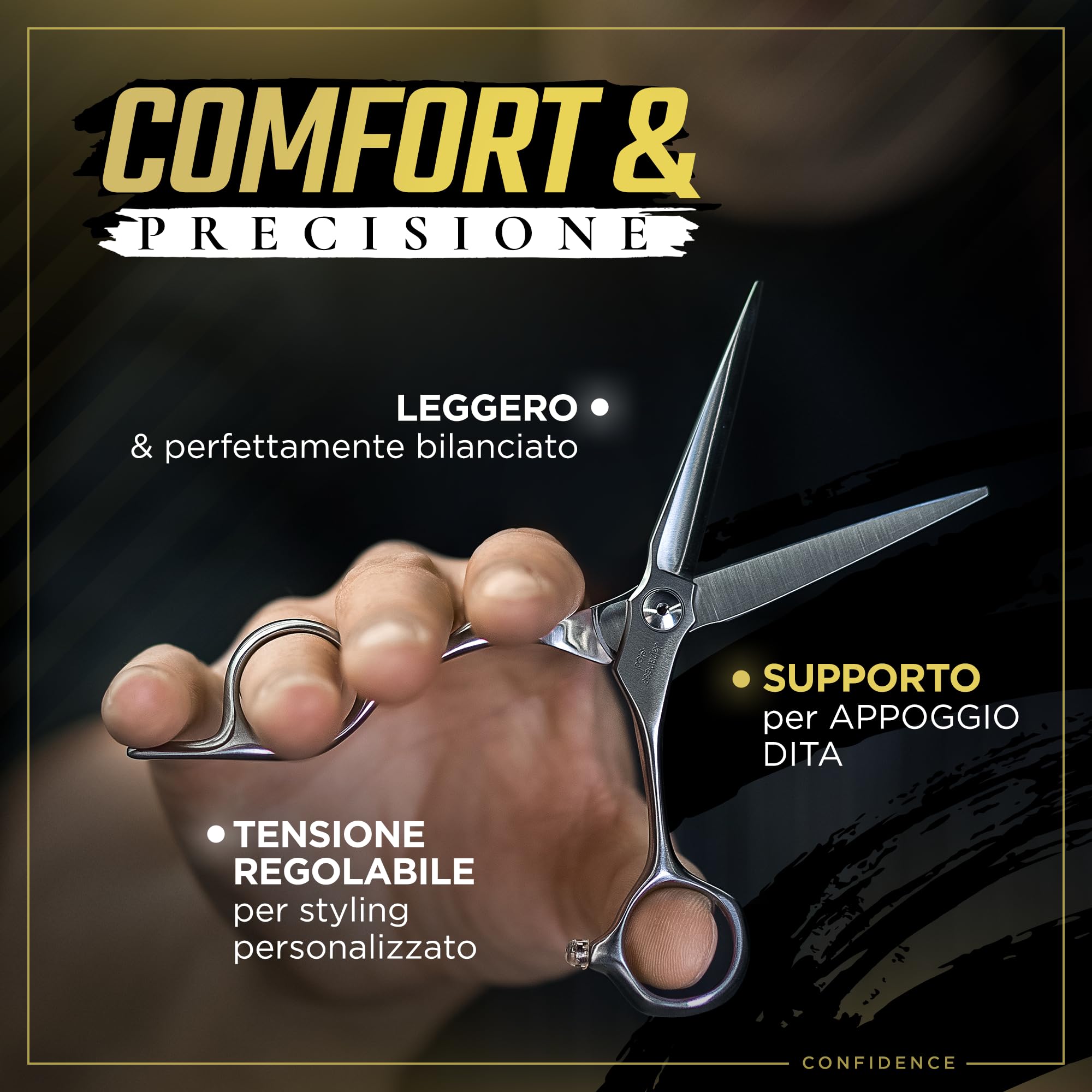 Fagaci Forbici Parrucchiere Professionali 5.5" Acciaio Giapponese per Tagli Ultraprecisi, Forbici Capelli Professionali Barbiere Lame Affilate Come Rasoi, Durata Estrema