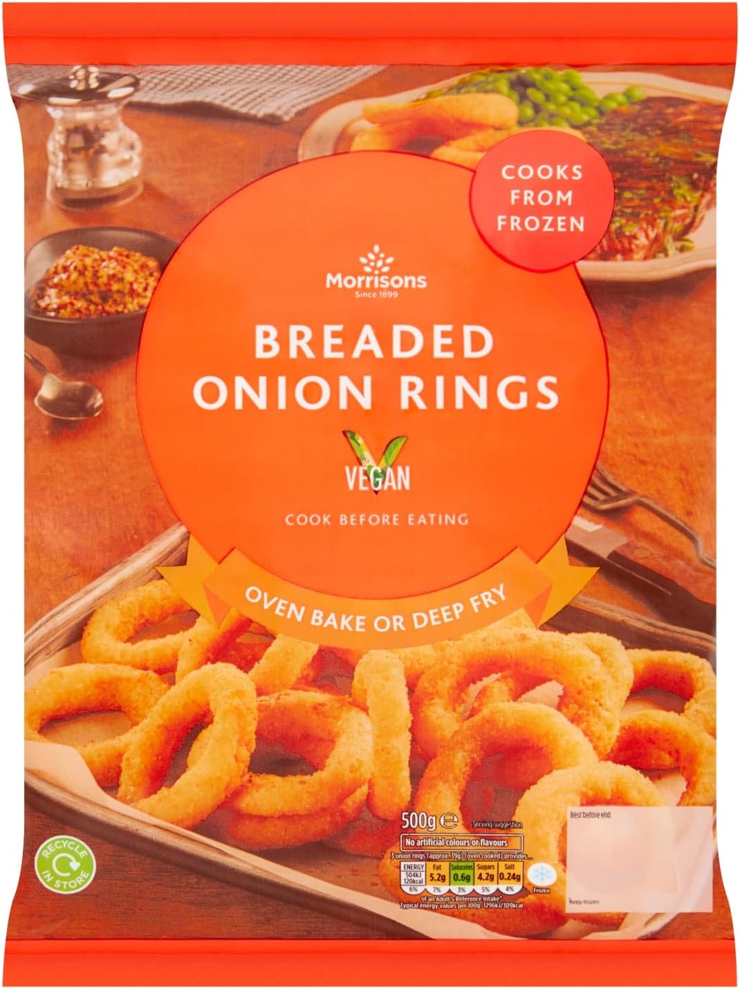 Breaded Onion Rings, 500g (Frozen)