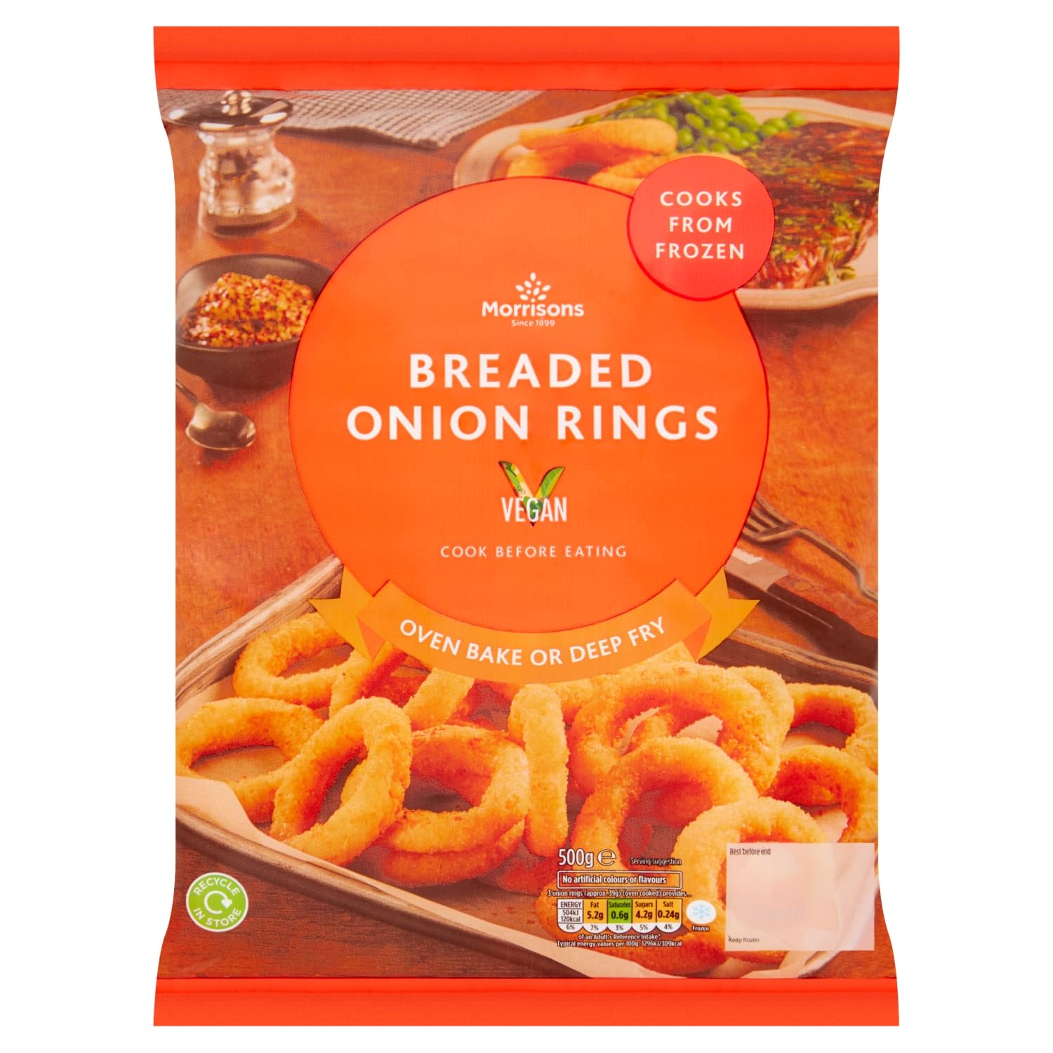 Morrisons Breaded Onion Rings, 500g (Frozen)